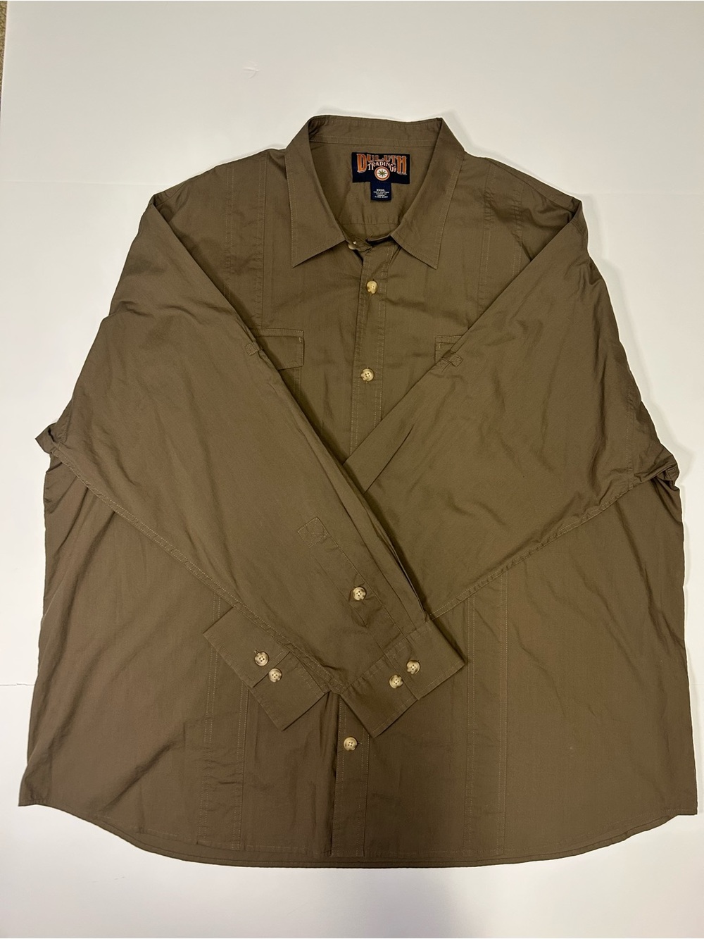 Duluth Trading Co. Brown  Men's Long-Sleeve Button-Up Shirt 3XL